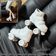 Unpainted 1/12 Roller Skates Shoes Model For 6" Female Romankey Action Figure