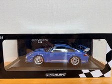 MINICHAMPS 1/18 Porsche 911 GT3 RS 997 Blue Model Car 2011