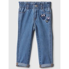 Girls Minnie Mouse and Daisy Disney Embroidered Mom Jeans Size 4