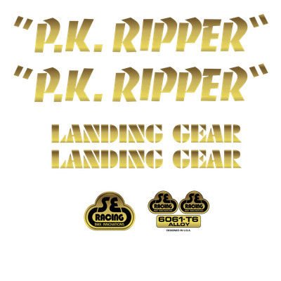 SE Racing PK RIPPER decal set - SHINY GOLD/BLACK (from SE Racing)