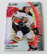 2023-24 Upper Deck Allure Hockey Red Rainbow #64 Trevor Zegras Anaheim Ducks Cen