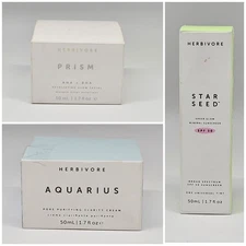 HERBIVORE BOTANICALS UPICK ~ Star Seed Sunscreen ~ Aquarius Cream ~ Prism Facial