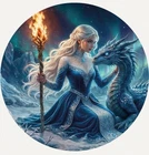 Hayleybug 1/10th oz Ember in the Ice Silver Round