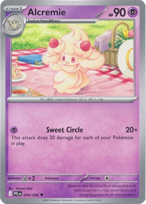 Alcremie Phantasmal Flames 044/094 Regular Uncommon 2025 Pokemon TCG Near Mint