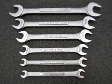 Vintage Craftsman 6pc Metric Open End Wrench Set -V- Made in USA