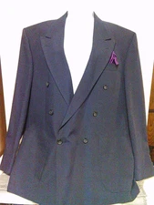 Stafford American Craftsman Suit Jacket Blazer Poly Black 44R