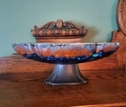 Vtg Haeger 3003 Console In Peacock Glaze