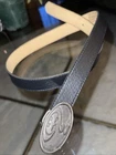 Vintage Batman Riddler Question Mark DC Comic Belt & Buckle Silver Embossed