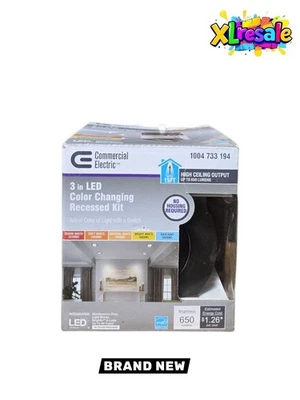 Commercial Electric 3 in. 2700K - 5000K Dark Bronze Recessed Integrated LED
