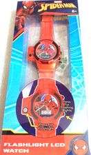 Spiderman Kids LCD Flash Light Watch Digital Marvel Superheroes Wristwatch NIB 