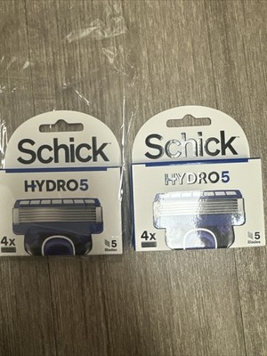Schick Hydro 5 Skin Protect Sensitive Razor 5 Blades, 8 Count (2 Boxes of 4)