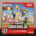New Super Mario Bros. Wii Nintendo Red Cardboard Sleeve Game Tested