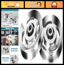 2 Pcs Aluminum Fitness Pulley Wheel 88mm, Universal Bearing Replacement for Cabl