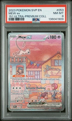 2023 POKEMON SVP EN-SV BLACK STAR PROMO 151 ULTRA-PREM COLL #053 MEW EX PSA 8