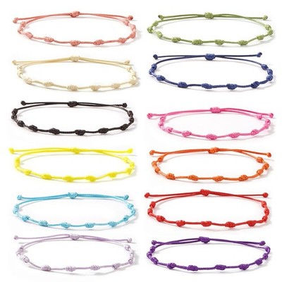 Knot Buddhist Rope Colorful String Stack Bracelets Set for Women,Adjustable Tibe