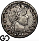 1907 Barber Quarter, Choice VF++