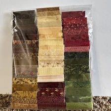 Quilt Shoppe 50 Jelly Roll Pre-Cut Strips Cotton Quilting Fabric #18