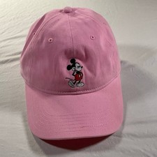 Disney Mickey Mouse Embroidered Cotton Adjustable Dad Hat Baseball Cap Pink OS