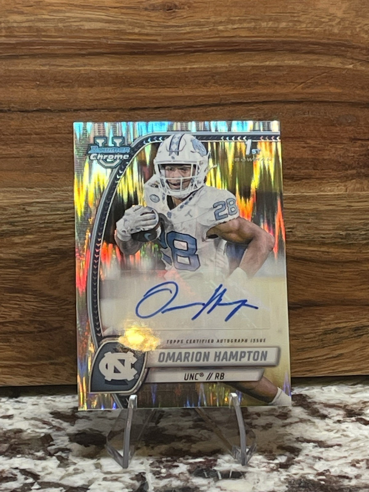 2024 Bowman Chrome U - Omarion Hampton Stealth Refractor Auto (RC, AU)