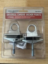 Haul Master 95182 - 2 Pc. Universal Chrome Anchor Points New Sealed