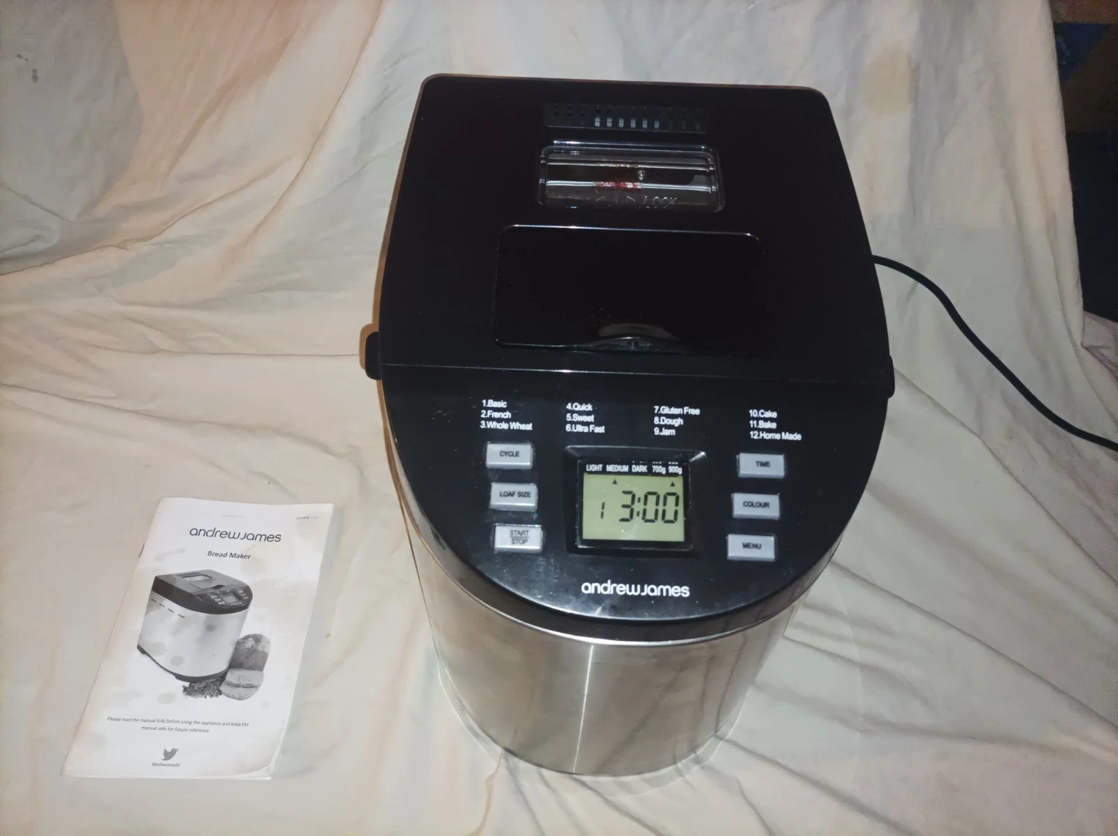 Andrew James Breadmaker AJ000088 Built In Seed & Nut Dispenser