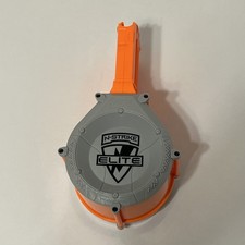 Nerf N Strike Elite 25 Max Dart Round Ammo Magazine Drum Clip Grey Orange