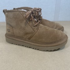 UGG Neumel II Chukka Boot Bootie 1017320K Kids Size 4 Chestnut Suede Shearling