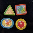 Vintage 1984 Fisher Price Little People Zoo #916 Food Trays