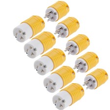 20 Amp 125 Volt Electrical Replacement Plug and Connector, NEMA 5-20 Yellow