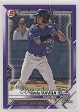 2021 Bowman Prospects Purple Border 114/250 Terrin Vavra #BP-100 uw5