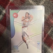 Panini Status 2018-19 Trae Young Rookie #142 Atlanta Hawks Basketball Card. rookie card picture