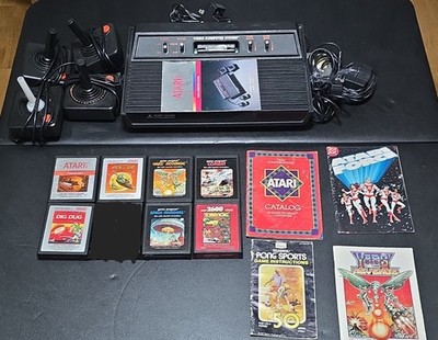 Atari 2600 CX2600 Console Bundle w/ Controllers, Games & Manuals NTSC-U/C
