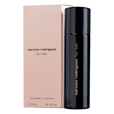 DEODORANT-NARCISO RODRIGUEZ FOR HER-SPRAY-3.3 OZ-100ML-AUTHENTIC-FRANCE