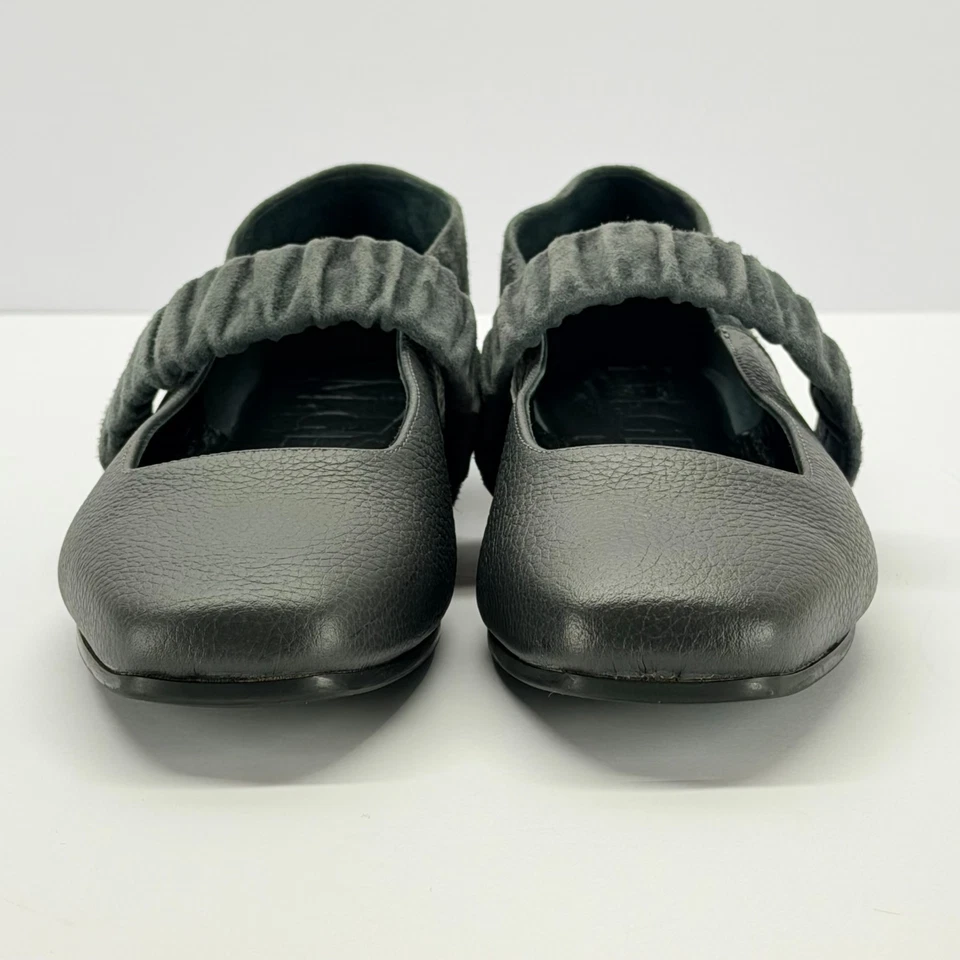 M. Gemi Mary Jane Ballet Pisos Gris Mujer Talla 38 Cuero Gamuza Puntera Cuadrada Informal Foto 3 de 4