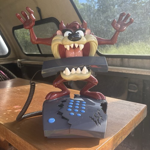 Vintage Looney Tunes Tazmanian Devil Talking Animated Telephone Great Shape