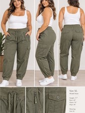 Olive Cargo Jogger Pants for Women - Utility Comfort