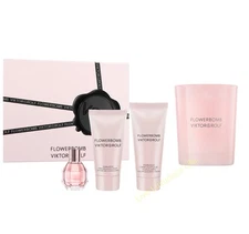 Viktor & Rolf Flowerbomb Gift Set: Perfume, Body Cream, Lotion & 70g Candle