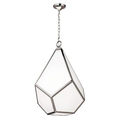 Weiß Nickel lackiert Glamour Moderne Hängelampe Pendelleuchte