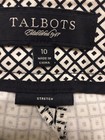 Talbots Black White Geometric Stretch Capris Flat Front Cruise Stretch 10 EUC — photo 6