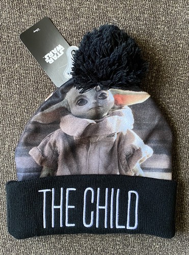 Child Baby Yoda Grogu Knit Beanie Hat 