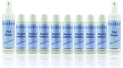 8x Conditioner 2x Vinylreiniger AquaNova Wasserbetten Pflege Matratze Cleaner