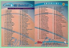 1998-99 Topps Stadium Club Basketball Series 1 Checklist #R1 Cards (1-100)👍