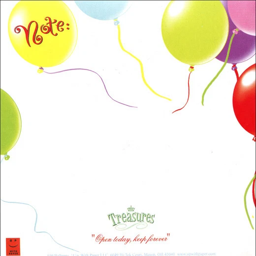 Up With Paper 3D Treasures POP-UP GREETING CARD, Balloons - Image 2 of 3