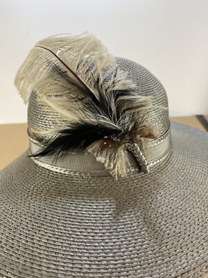 Vintage 50s 60s 70s Women's Fancy Art Woven Dress Feather Sun Hat Cap New  York | eBay
