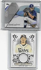 CHRIS ARCHER LOT OF 2 DIFFERENT AUTHENTIC GAME USED JERSEY CARDS  