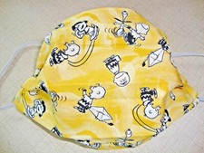 FACE MASK - ADULT - NEW - "CHARLIE BROWN LUCY" - REVERSIBLE - HOMEMADE