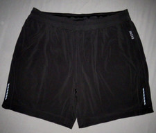 Men's RHONE Draw String Black Stretch GYM Running Athletic Shorts XL
