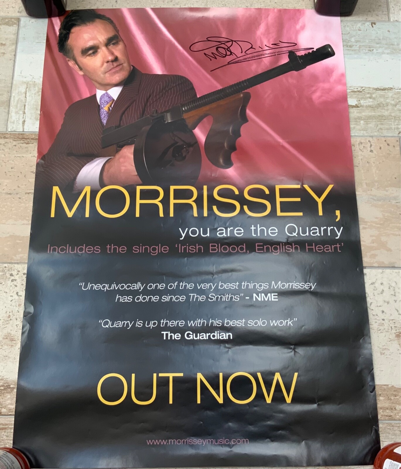 Morrissey YOU ARE THE QUARRY signed autographed promotional poster THE