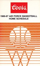 1986-87 U.S. AIR FORCE ACADEMY FALCONS BASKETBALL POCKET SCHEDULE