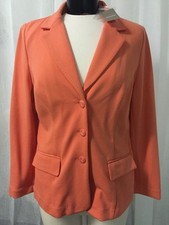 Chico's Women's Blazer Patricia Komodo Coral Ponte Chico's Size 1 / 8 NWT